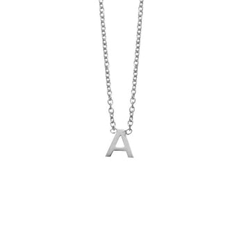 Sterling silver necklace with initial pendant