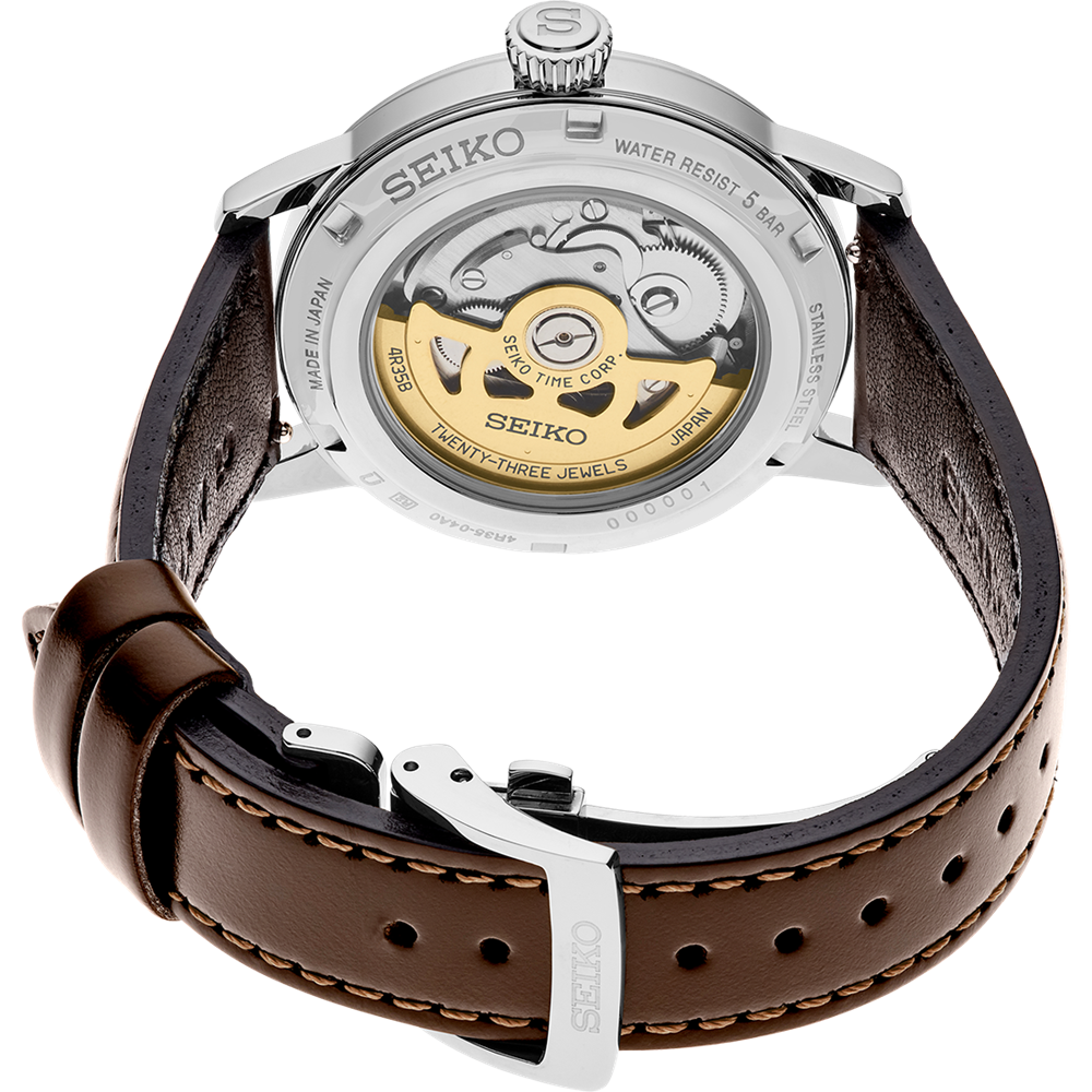 Seiko Presage Silver & Green