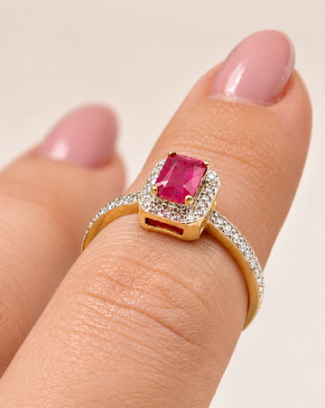 0.60ct Natural Ruby Ring
