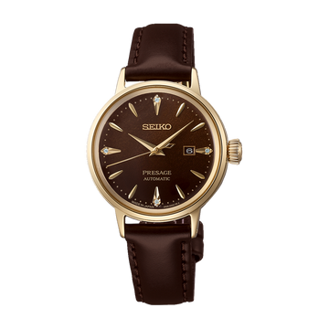 Seiko Presage Gold & Brown