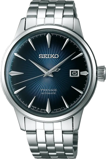 Seiko Presage Silver & Dark Blue