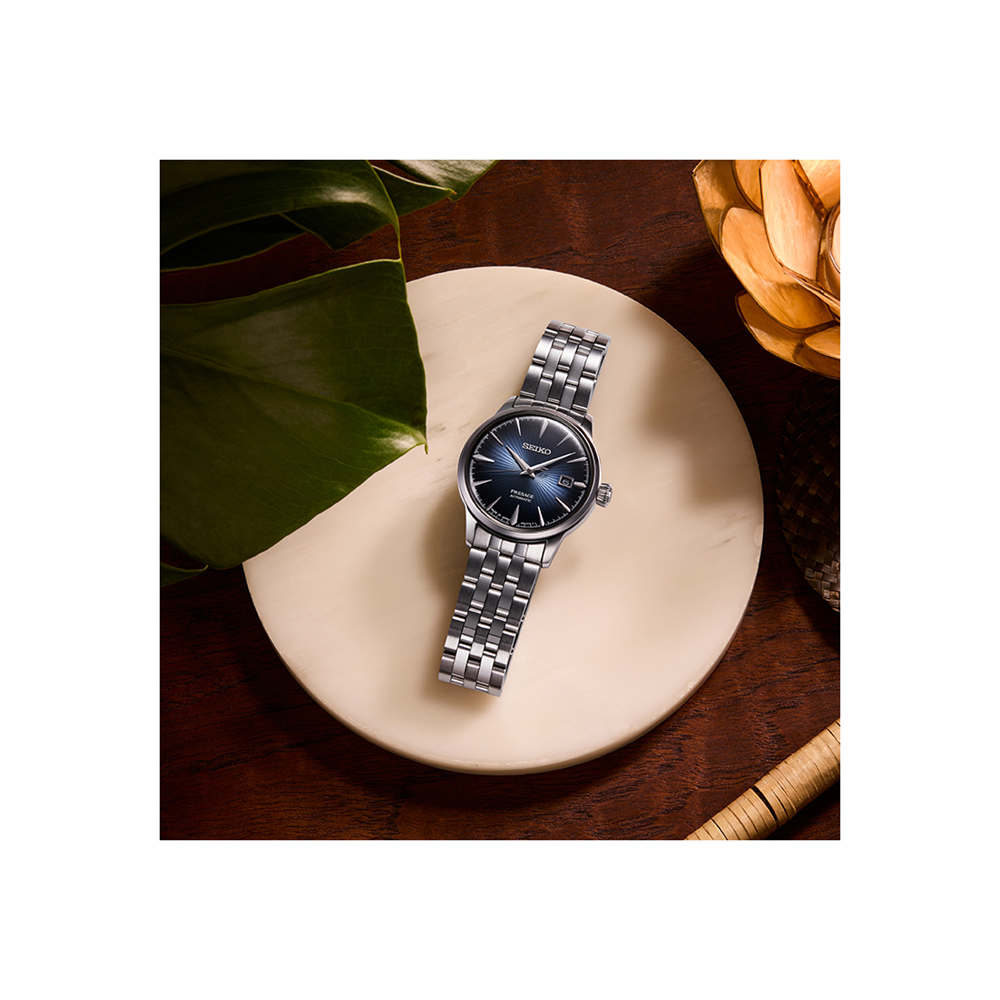 Seiko Presage Silver & Dark Blue