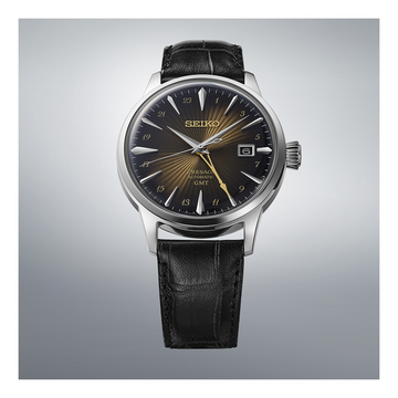 Seiko Presage Automatic Brown Dial Black Leather