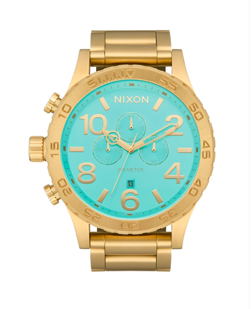 Nixon 51-30 Chrono Gold & Turqoise