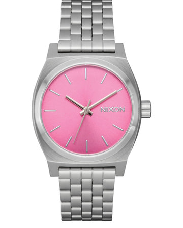 Nixon Medium Time Teller Silver & Pink