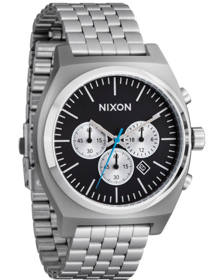 Nixon Time Teller Chrono Chrome Black