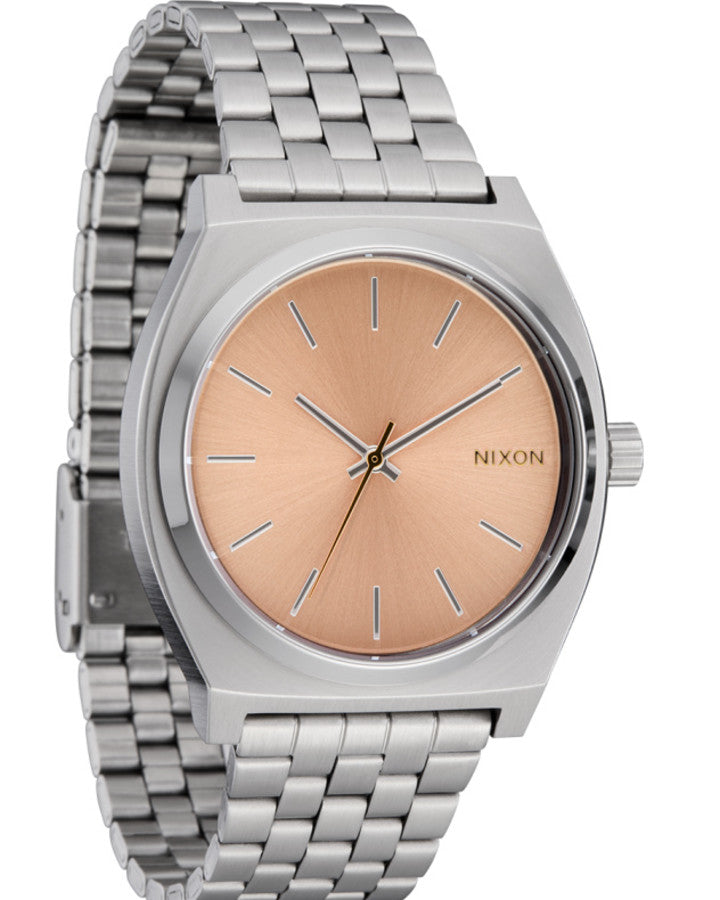 Nixon Time Teller Silver & Coral