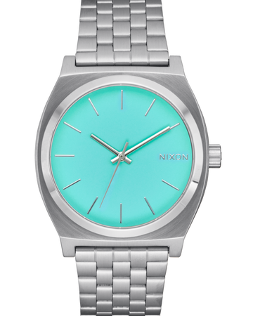 Nixon Time Teller Silver & Turqouise